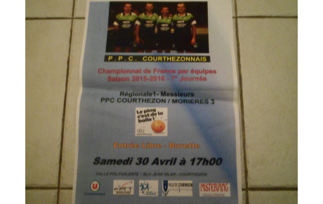 7EME TOUR CHAMPIONNAT REGIONAL PAR EQUIPES