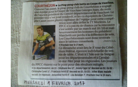 ARTICLE DE PRESSE DE LA PROVENCE