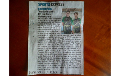 ARTICLE DE PRESSE DU VAUCLUSE MATIN