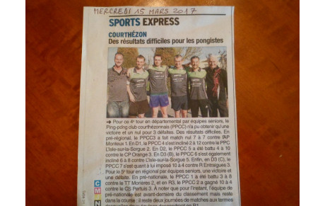 ARTICLE DE PRESSE DE VAUCLUSE MATIN