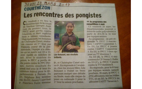 ARTICLE DE PRESSE DE VAUCLUSE MATIN