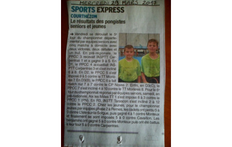 ARTICLE DE PRESSE DE VAUCLUSE MATIN