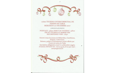 TOURNOI INTERCOMMUNAL JEUNES