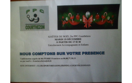 GOUTER DE NOEL POUR LES JEUNES