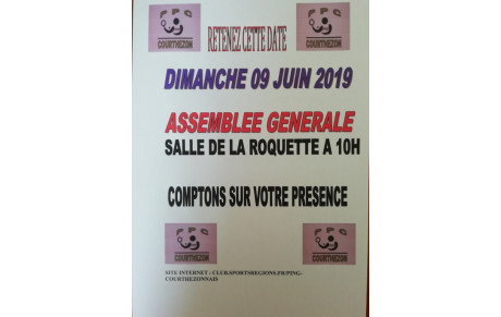 ASSEMBLEE GENERALE DU CLUB